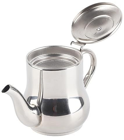 Stainless Steel Teapot, 500ml Stainless Steel Tea Pot with Infuser Filter and Lid,Stainless Steel Teapot for Loose Tea, Green Tea, Coffee (Original Color)