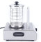 Hot Dog Device Chauffe-saucisse en acier inoxydable 422 W avec 2 mandrins chauffants Cuiseur à saucisses 0-85 °C Cage en acier inoxydable divisible 16 x 21,5 cm 16 cm Cylindre en verre professionnel