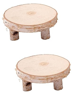 NUOBESTY 2stücke Rustikaler Tisch Baumscheibe Handgefertigter Kerzenhalter Dekorativer Tisch Für Garten Und Vielseitig Einsetzbar Als Deko Natürliche Holzoptik