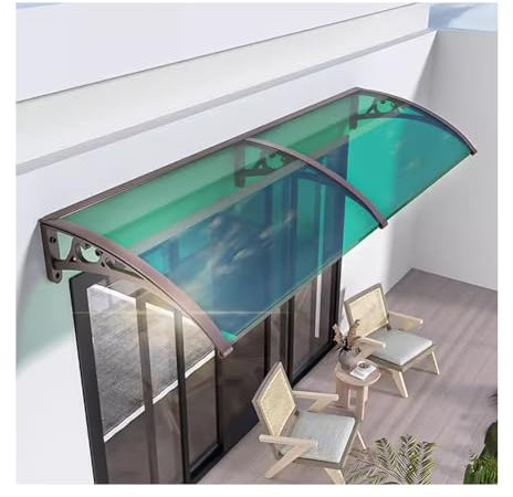 GRRICEPL Tür Markise Vordach, Polycarbonatabdeckung Haustür Terrassenüberdachung, UV-Regen-Schnee-Sonnenlicht-Schutz-Hohlkammerplatte(Größe:50x150cm)