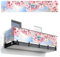 MuchoWow© Balkon Sichtschutz Einseitig 100x500 cm Groß PVC Seitenwand Terrassen für den Garten ohne Bohren Wetterfest Seitlich Zaun Terrasse Balkon Dekoration Kirschblüte - Baum - Blüte - Frühling