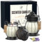 Scented Candles Gift Set, 2 Pack 6 Oz Natural Soy Candles of Lavender, Vanilla, Long Burning Retro Lantern Jar Aromatherapy Candles Perfect for Stress Relief, Mum, Birthday, Yoga,Weddings,Christmas