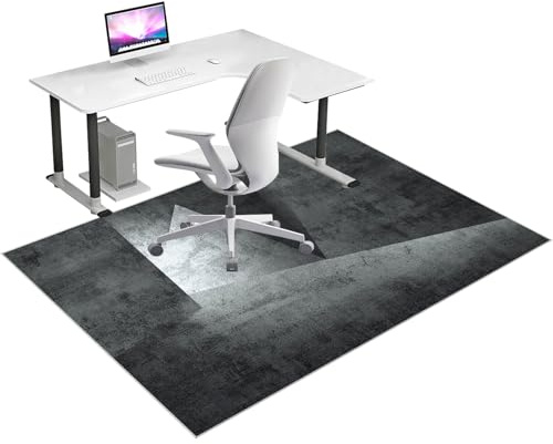 Alfombrilla para Silla de Oficina 140 x 160 cm, Alfombra Silla Gaming, Protector Suelo Silla Ruedas, Alfombrilla Protectora para Suelos para Suelos Duros, Tapete de Protección de Madera/baldosas