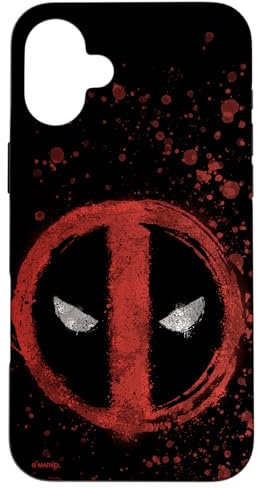 iPhone 16 Plus Marvel Deadpool Wade Wilson Icon Paint Splatter Case