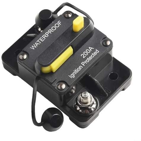 Fusibile interruttore di ripristino manuale resistente alle intemperie per proteggere circuiti ausiliari in camion e barche 12V/48V DC (200A)