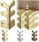 Skiffers Baseboard Corner Protectors, 12PCS Vintage Metal Corner Solid Brass Board Corner for Decorative Cover, Suitable for Living Room Bedroom and Kitchen Decorative Accessories(Gold)
