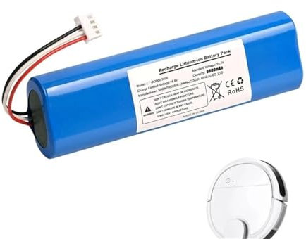 JKDND Batteria Sostitutiva da 12800 mAh Compatibile con Ecovacs Deebot Ozmo 900, 901, 905, 920, 930, 937, N8, N8 PRO 14,4 V Robot Aspirapolvere Batteria agli Ioni di Litio(9800mAh)