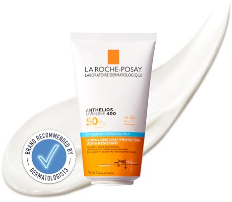 La Roche-Posay Anthelios UVMune 400 SPF50+, Hydratisierende Gesichts- und Körpermilch, Mit Mexoryl 400 für ultra-langwelligen UVA-Schutz, Von Dermatologen empfohlen, 150 ml