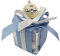Bonboniere Hochzeit Linie Meer Schachtel Plexy Applikation Fisch Ball