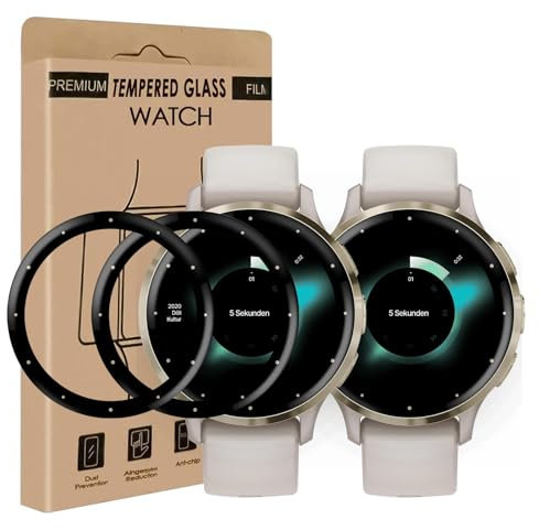 Bodyguard 2 Stück Schutzfolie für Panzerglas für Garmin Venu 3s Displayfolie, 0,15mm hauchdünn Kratzfest Schutzglas Folie, 3D-Volle Bedeckung, Blasenfreie, HD Klar Garmin Venu 3s Displayschutzfolie