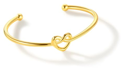 U7 Herz Armreif Damen Offen Maschette Armbänder Verstellbar Armschmuck Geschenk für Frauen Mutter Mädchen