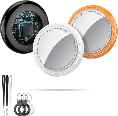 Air Tracker Tags Bluetooth Item Finder-3 Pack, Compatible with Apple Find My APP (iOS Only), 100dB Beep Smart Tag, Replaceable Battery, Item Finder and Locator for Keys/Luggage/Bags/Wallets etc.