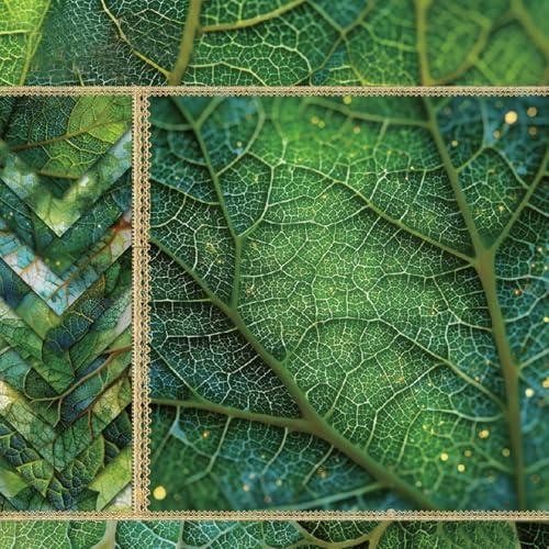 24 Blatt Scrapbook Papier Set,15,2x15,2cm Natürliche elegantes Designpapier für Scrapbooking und Origami,Bastelpapier mit Naturinspiration,Decoupage Papier für Möbel (Natür Blattadern, 15,2x15,2cm)