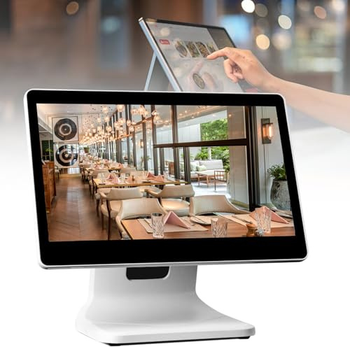Sunseota Registratore di Cassa Touch da 15 Pollici, Tablet Mobile, registratore di Cassa Multi-Touch, Schermo Capacitivo LED, Monitor di Posizione per Vendita al Dettaglio e Punto Vendita