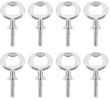 Aboiledy 8 Pieces Bottle Opener Kit Metal Bottle Opener DIY Craft Beer Bottle Opener Blank Bottle Opener