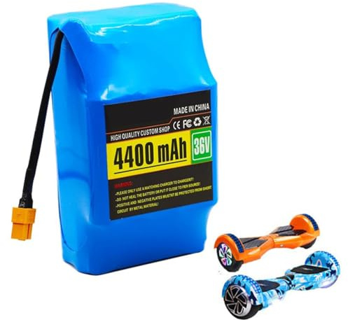 JCXYL EV Batterie de Remplacement 36 V 4,4 Ah pour Hoverboard électrique 10S2P, Batterie Lithium 36 V 4 400 mAh pour Scooters électriques et véhicules Auto-équilibrés de 0 à 158 W.