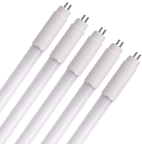 NCC-Licht 5 x LED Röhre T5 849mm aus Glas 12W/840 G5 Neutralweiß 4000K | Ersetzt 21W/840 Leuchtstofflampe, Kompakte Röhrenlampe Ø16mm für den Direktanschluss an 230V