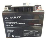 Ultramax NP38-12 - 12V 38Ah 'AGM' DEEP CYCLE BATTERY - SOLAR POWER STORAGE