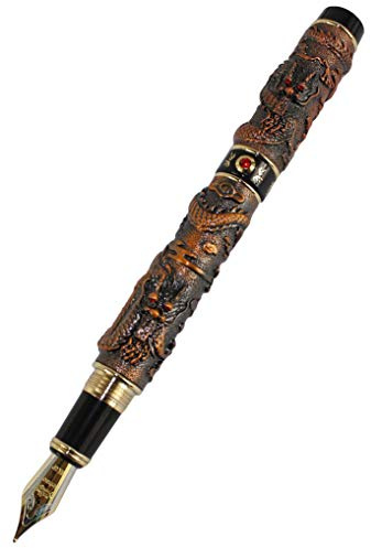 Gullor edel Double Dragon mittlere Nib 18kgp schwere Füllfederhalter - Kupfer