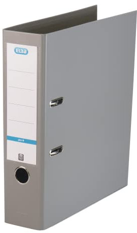 Elba Premium Akten-Ordner A4, smart Pro plus, 8 cm breit, Kunststoff Ordner, grau, 1 Stück
