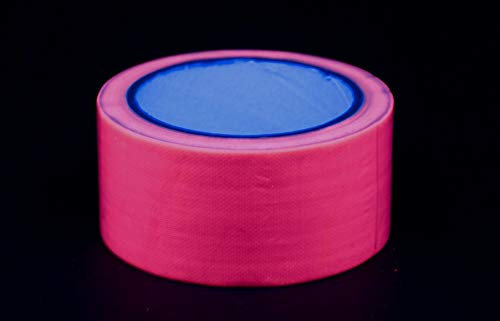 Rouleau de ruban adhésif fluo Uv actif à la lumière noire Gaffa 50 mm x 10 m (rose, 50 mm x 10 m)