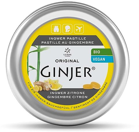 Original GINJER Ingwer Pastille Zitrone von Lemon Pharma, Bio