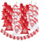 infactory Adventskalender Girlande zum Befüllen: Adventskalender-Girlande mit 24 XL-Säckchen, 15 x 10,5 cm, 185 cm lang (Adventskalender zum Befüllen, Weihnachtskalender, Weihnachtsmann)