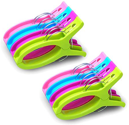 Generic NO57 Colorful clip 8 pack, Acrylic, Grün, Blau, Rosa, Rot