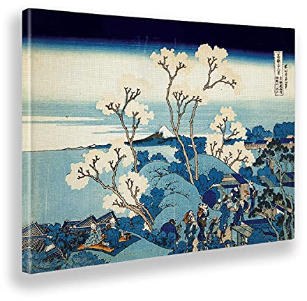 Giallobus - Gemälde - Hokusai - Fuji aus Gotenyama bei Shinagawa auf Tokaido - Leinwand - 100x70 - Bereit zum Aufhängen - Moderne Gemälde für zu Hause