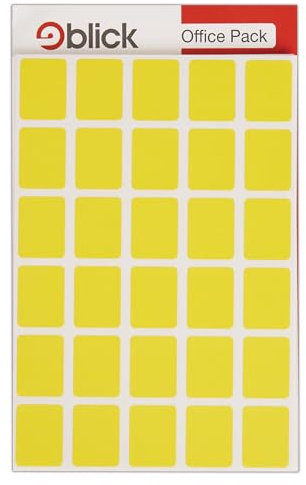 Blick Labels, Yellow, Self Adhesive Stickers Office Pack, Rectangular, 19mm x 25mm, 960 Labels, for Home, Office, Family, School, Letters