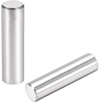 sourcing map 15 Stück Zylinderstifte 8mmx30mm Passstift 304 Edelstahl | Zylindrischer Regalstützstift Befestigen Elemente Silber