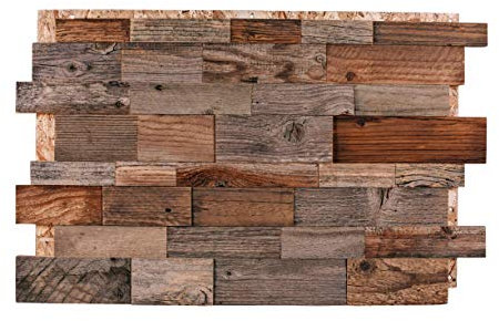 Split4Wall Wandverkleidung Echtholz Spaltholz Altholz spaltrau Schindel ca. 1m2 3D-Optik handgefertigt Wandpaneel moderne Wanddekoration Holzverkleidung Holzwand (Altholz Nadelholz,30+60)
