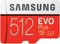 512GB Samsung EVO Plus MicroSDXC 100MB/s +Adapter