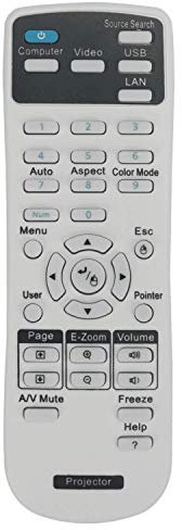 VINABTY Télécommande de rechange pour projecteur Epson EB-108 W01 W02 W12 X27 X29 X30 H719A H719B H719C H720A H534B H670A H670B H670C H671A H671B 425W 430 435 W 1 776 W 945 H 955 WH 965 H 98 H