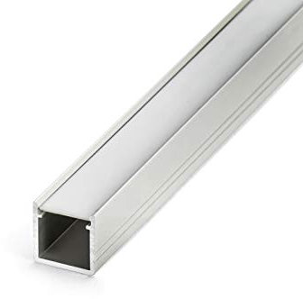 DQ-PP LED ALUMINIUM PROFIL | Smart | 1m | alu-eloxiert | satiniert Abdeckung | ohne Klammern und ohne Endkappen | Alu Schiene Leiste für LED-Streifen
