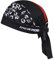 Kopftuch für Damen Herren Bandana Cap Hut Sport Kopfbedeckung Piratenmütze Hip Hop Cap Stirnband aus atmungsaktive Baumwolle (Rot-Schwarz)