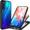 CENHUFO Funda Xiaomi Redmi Note 8 2021/2019, 360 Grados Antigolpes con Protector Pantalla Integrado Robusta Doble Cara Case Transparente Anti-Amarilleo Capa Carcasa para Xiaomi Redmi Note 8 -Negro