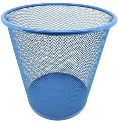 JARDIN202 - Papelera de rejilla metálica | Capacidad de 12 litros | Azul