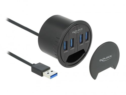 64153-4-Port In-Desk Hub mit 4x SuperSpeed USB Typ-A Anschlüssen