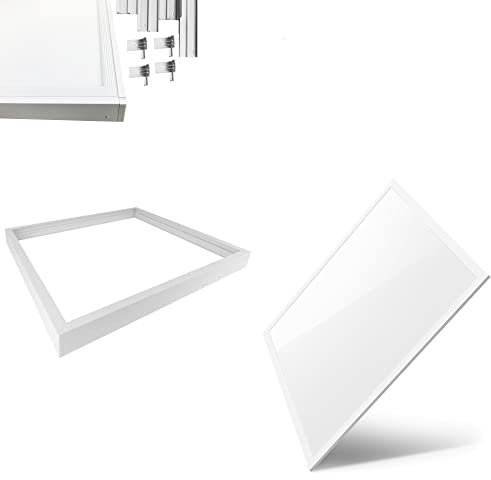 Braytron LED Panel Einbau 62 x 62cm | 40W 4000 Lumen | Rasterleuchte Einlegeleuchte Deckenleuchte Odenwalddecke | mit Aufbaurahmen | kaltweiß