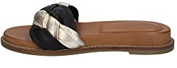 INUOVO Damen-Sandalen Schwarz und Gold, Schwarz , 40 EU