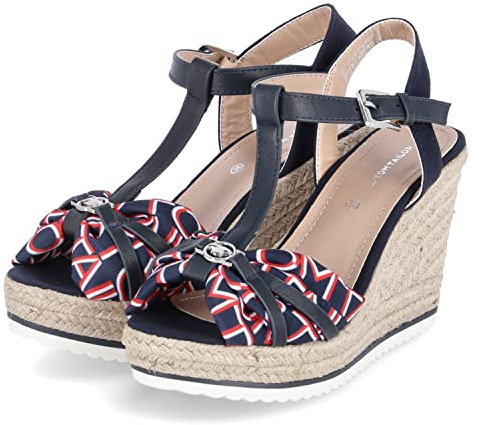 TOM TAILOR Sandaletten für Damen, Farbe:navy, Größe:40