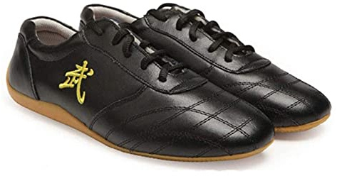 DAFLIN Taekwondo Shoes, Martial Arts Boxing Shoes, Kung Fu Taichi Lightweight Rubber Sports Training Footwear for Men and Women (Color : Black, Size : 9 UK)