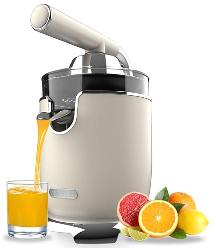 Cecotec Spremiagrumi Elettrico a Braccio Xqueeze RetroJuice 1000. 1000W, Filtro in Acciaio Inox, 2 Coni Rimovibili di Diverse Dimensioni, Leva e Sistema Antigoccia, Arance, Lavabile in Lavastoviglie