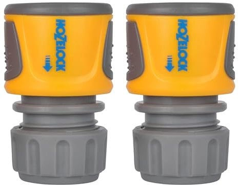 SK INFINITY | HOZELOCK - Hose End Connector Soft Touch - Connect to Hose Size 12.5-15 mm Watertight, Non-Slip, Flexible Hose - End of a Hose - Quick Connect Garden Tap (Pack of 2)