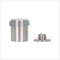 EVI Herrajes | Stainless Steel Door Stop | Ø24x30mm | Floor Mounted | Matte Finish | Transparent Protection | Includes Screw + Fastening Plug | Model I-18124X30-TCB