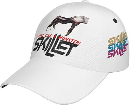 Śkillet%Rock Band Baseball Cap Mens Classic 3D Print Baseball Hats Unisex Vintage Trucker Caps Adjustable Breathable Summer Sun Hat Sports Cap for Outdoor Gift
