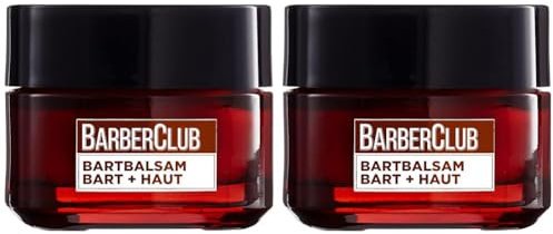 L'Oréal Men Expert Bartbalsam Bart + Haut für Männer, Unterstützung beim gesunden Bartwachstum, Bartpflege für Herren mit ätherischem Zedernholzöl, Barber Club, 1 x 50 ml (Packung mit 2)