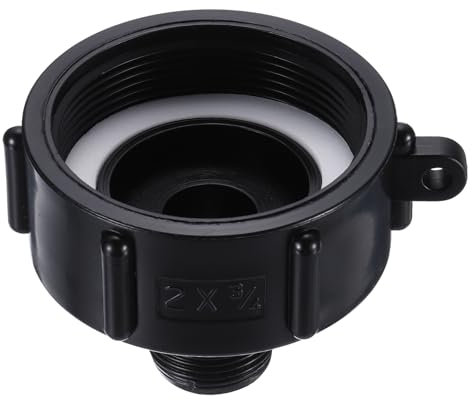 PATIKIL IBC Tote Adapter 2 NPS Feingewinde auf 3/4 männlich, 275-330 Gallonen Wassertank Ablassadapter Garten Wasserschlauchverbinder, Schwarz