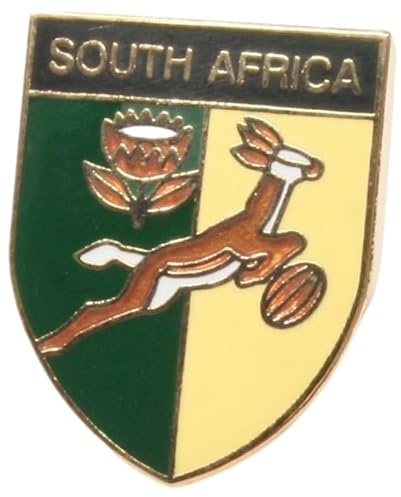 South African Shield Lapel Pin Badge In Velvet Pouch Or Gift Box With Free Engraving 481
